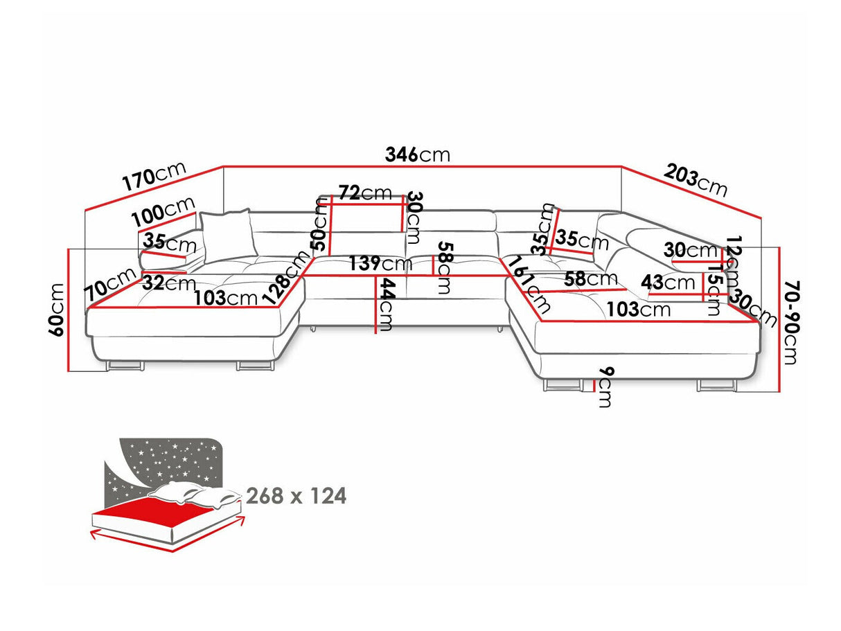 Stūra dīvāns 534071