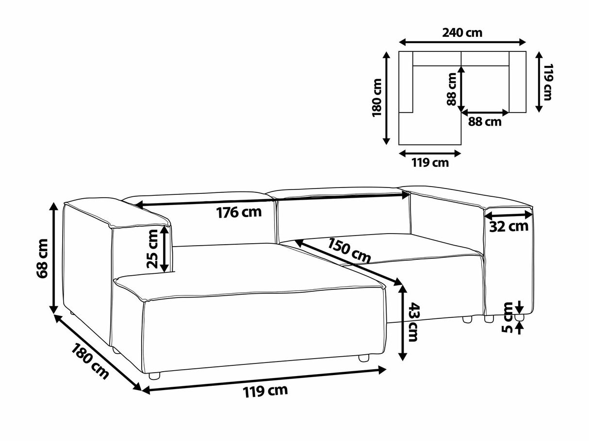 Moduļu stūra dīvāns 534803
