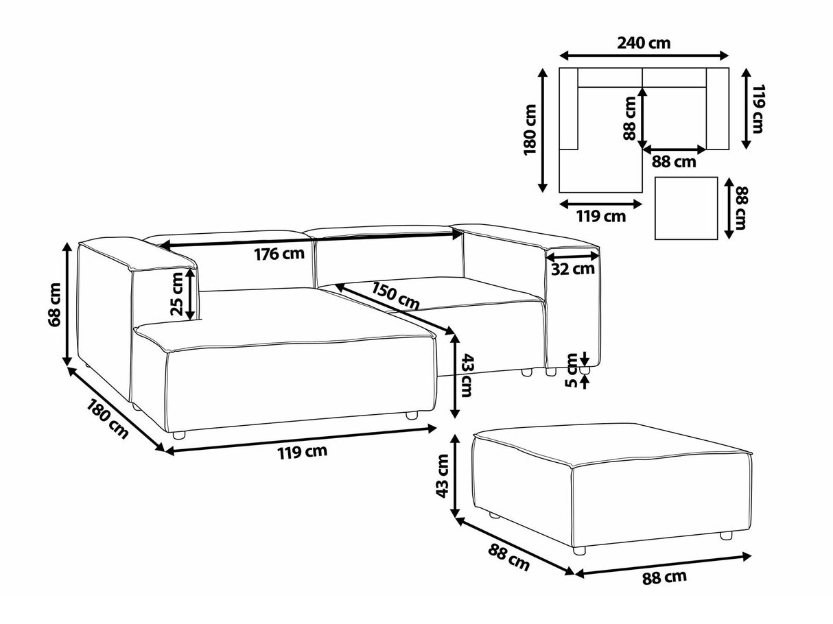 Moduļu stūra dīvāns 534803