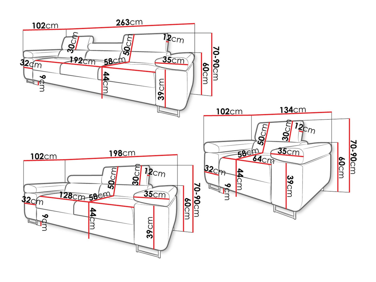 Mīksto mēbeļu komplekts 535778