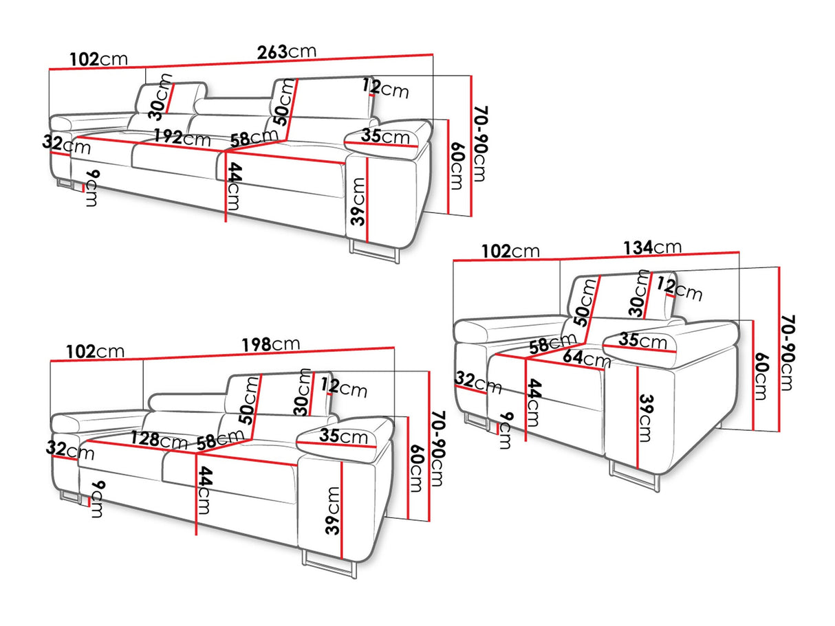 Mīksto mēbeļu komplekts 535778