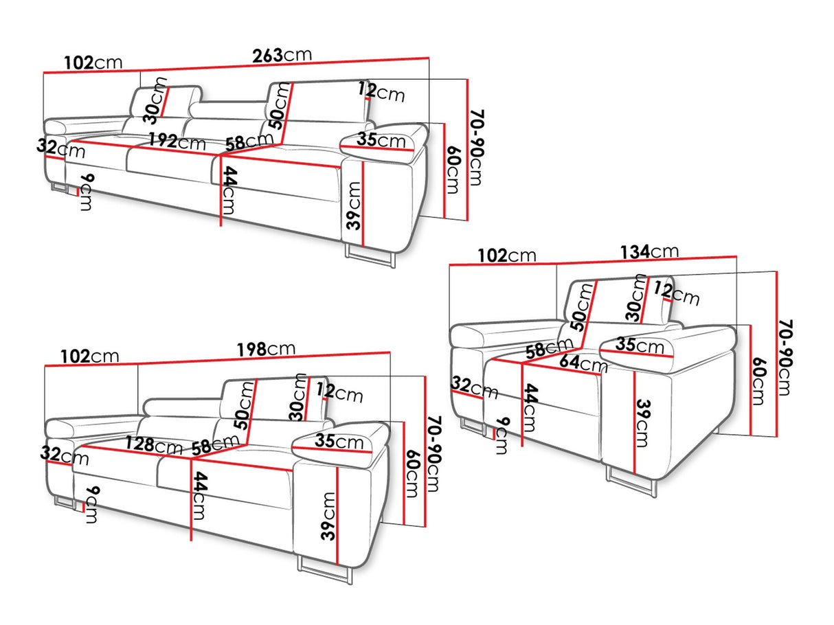 Mīksto mēbeļu komplekts 535778