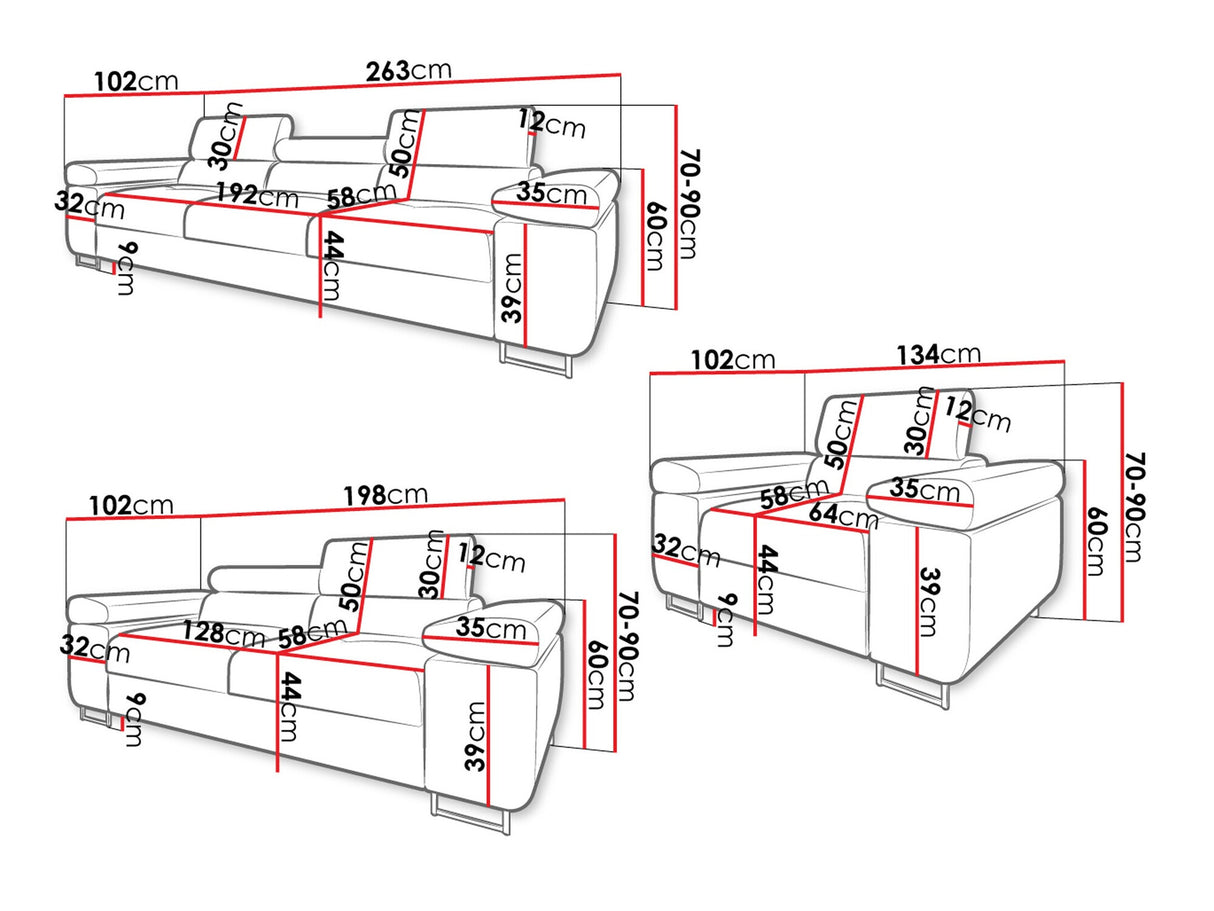 Mīksto mēbeļu komplekts 535778