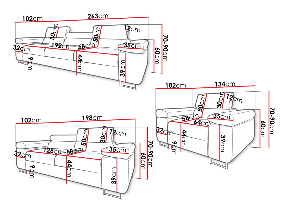 Mīksto mēbeļu komplekts 535778