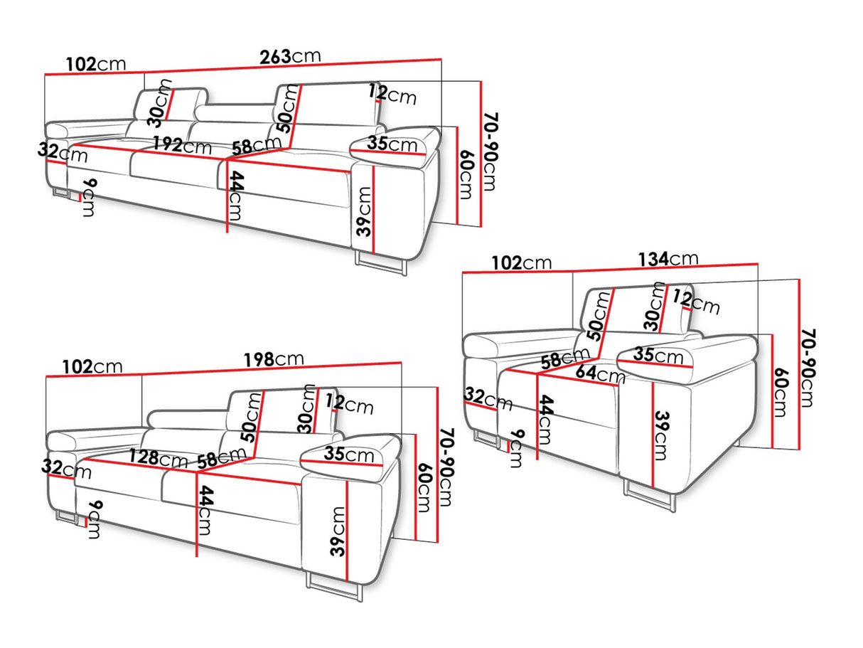 Mīksto mēbeļu komplekts 535778