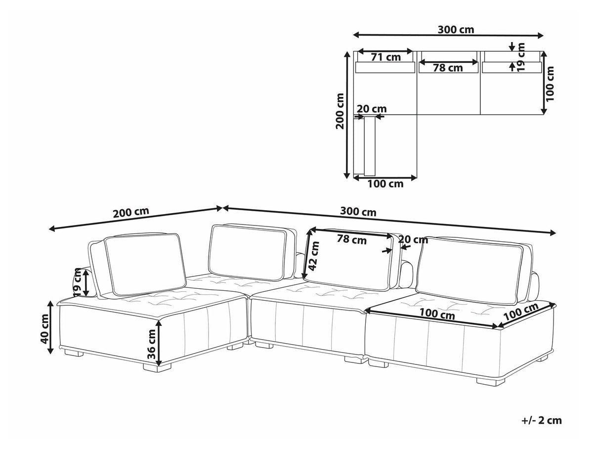 Moduļu stūra dīvāns 536086
