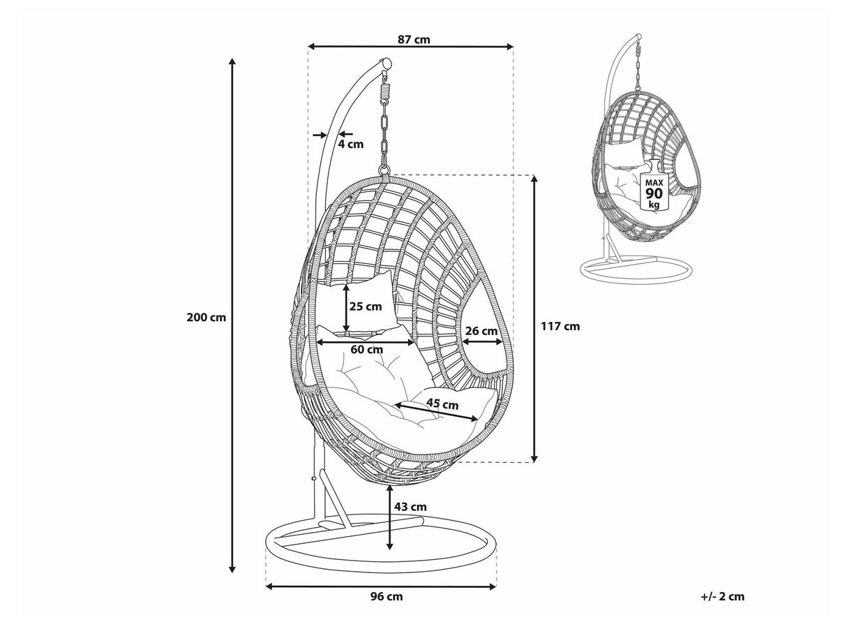 Piekaramais krēsls 539490