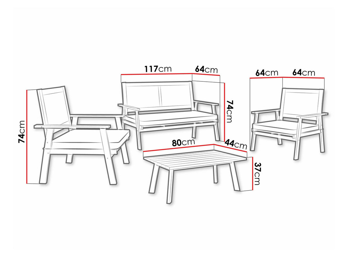Dārza mēbeļu komplekts 540104