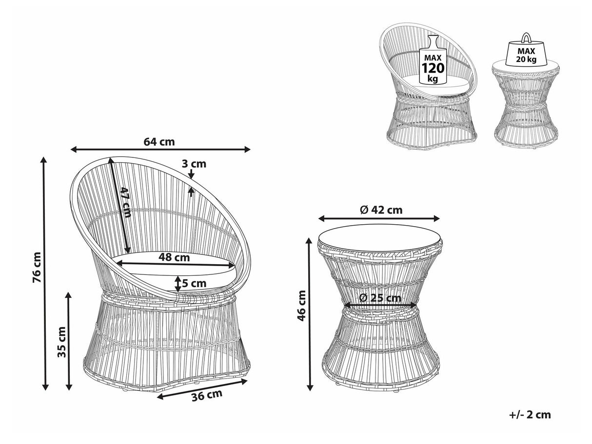 Dārza mēbeļu komplekts 540336
