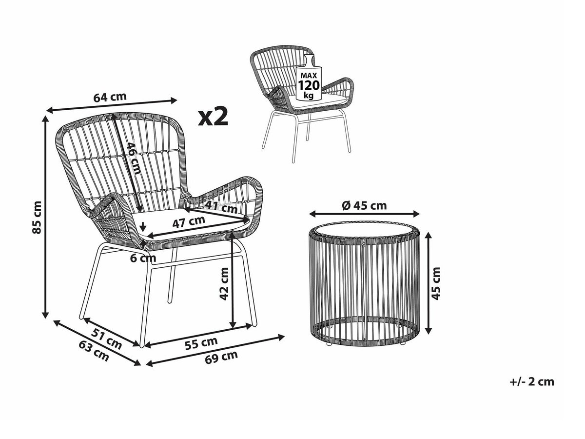 Balkona komplekts 540495