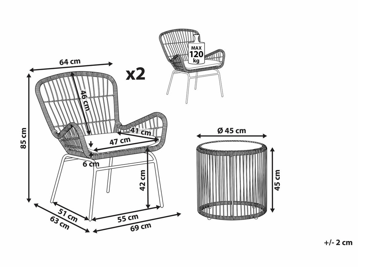 Balkona komplekts 540495