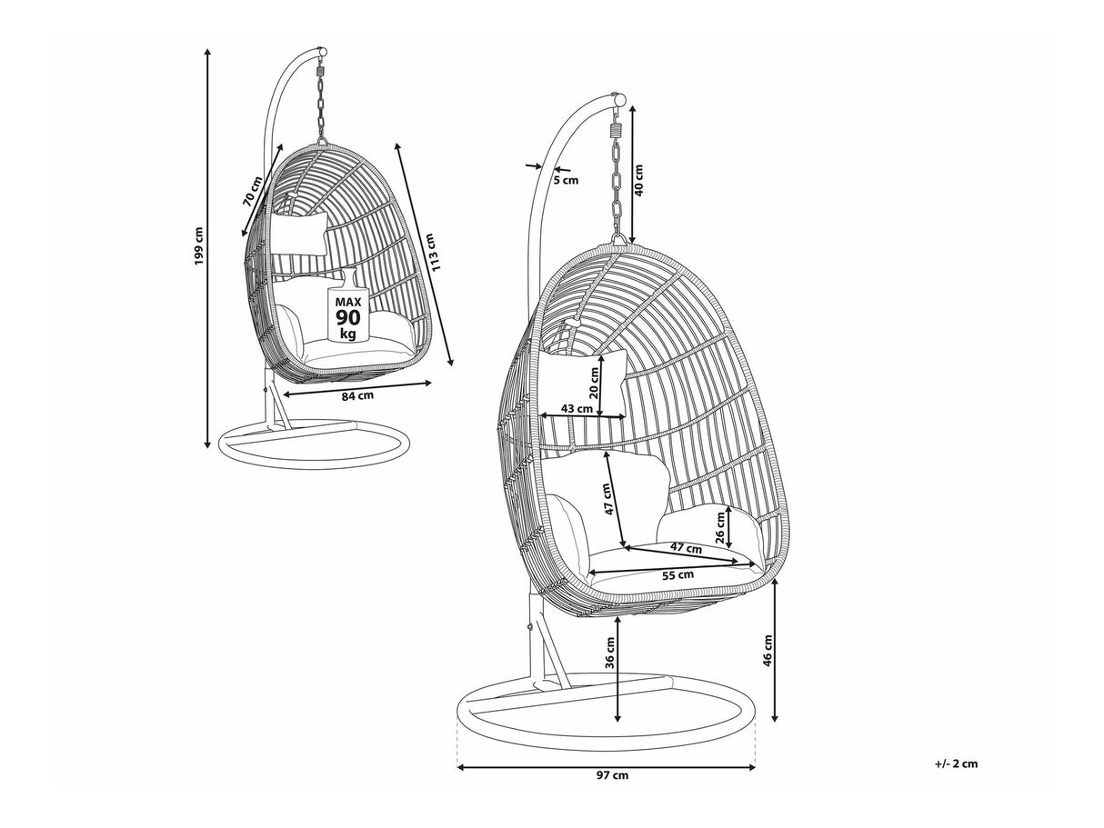 Piekaramais krēsls 540528