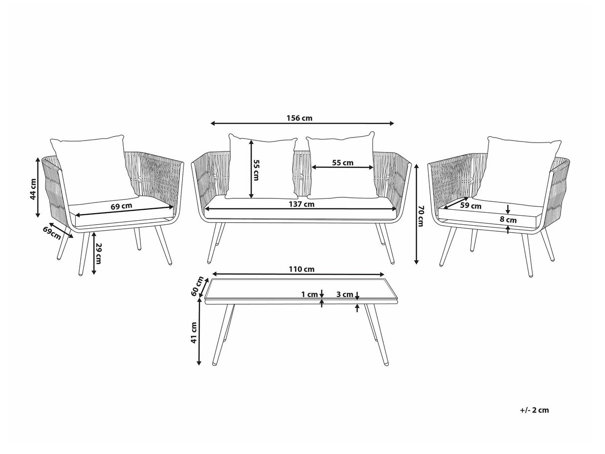 Dārza mēbeļu komplekts 540549