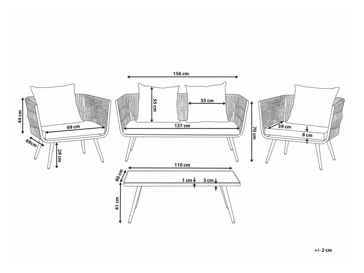 Dārza mēbeļu komplekts 540549