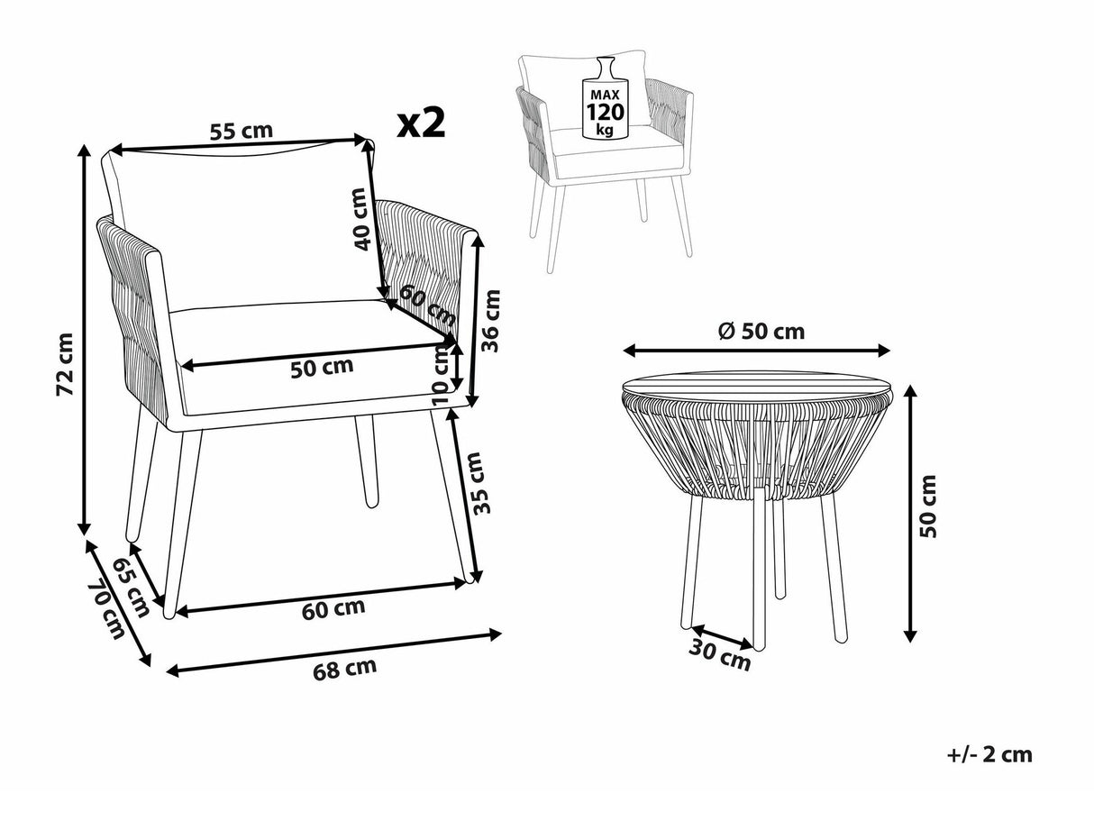 Dārza mēbeļu komplekts 540614
