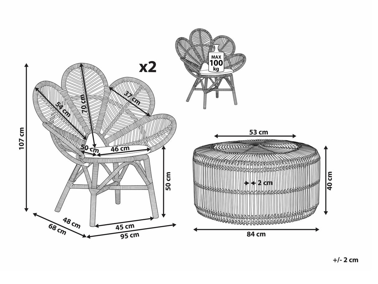 Dārza mēbeļu komplekts 540834
