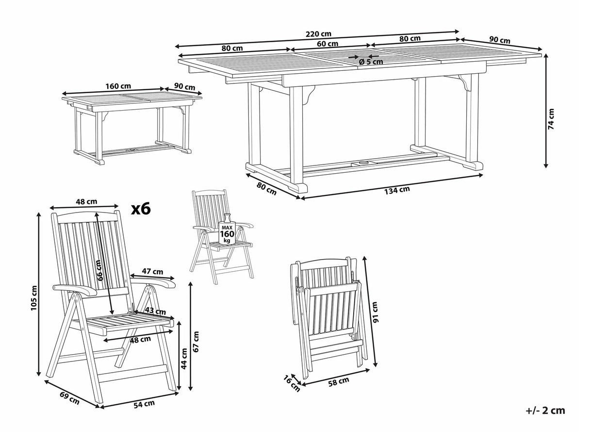Galds un krēslu komplekts 540931