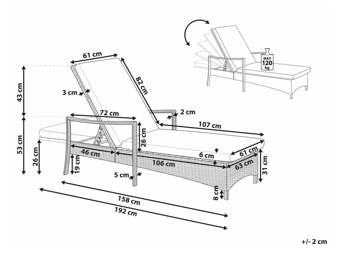 Sauļošanās krēsls 541038
