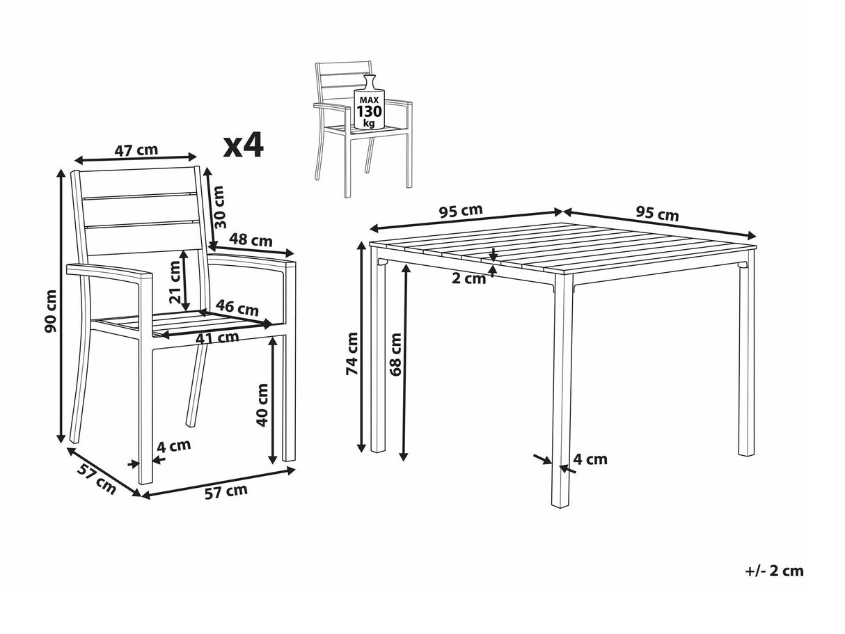Galds un krēslu komplekts 541044