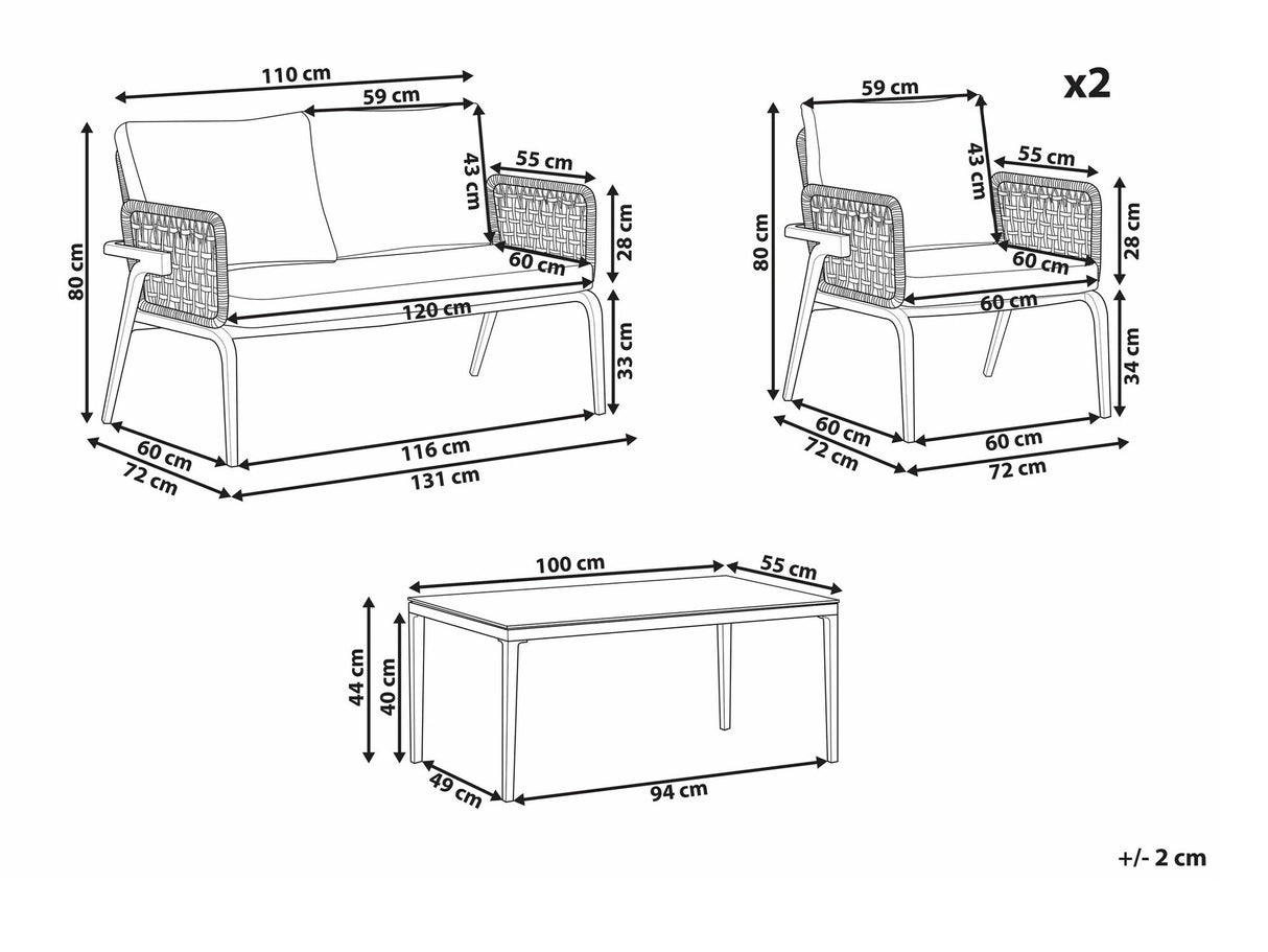Dārza mēbeļu komplekts 541095