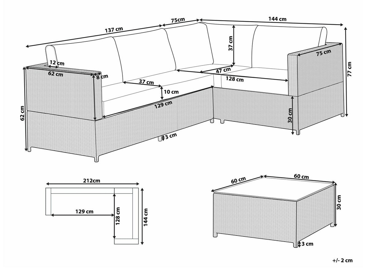 Dārza mēbeļu komplekts 541235