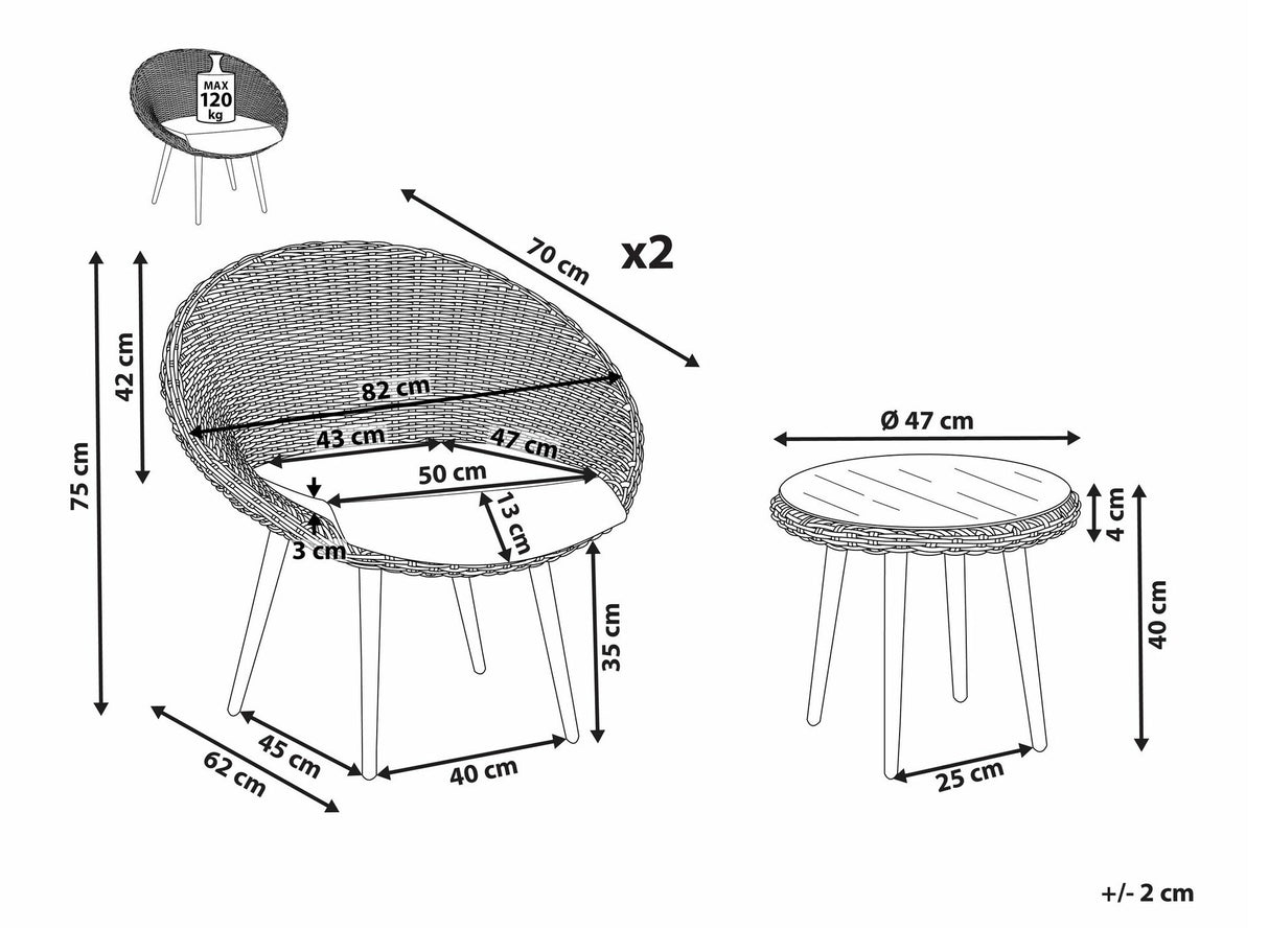Dārza mēbeļu komplekts 541267