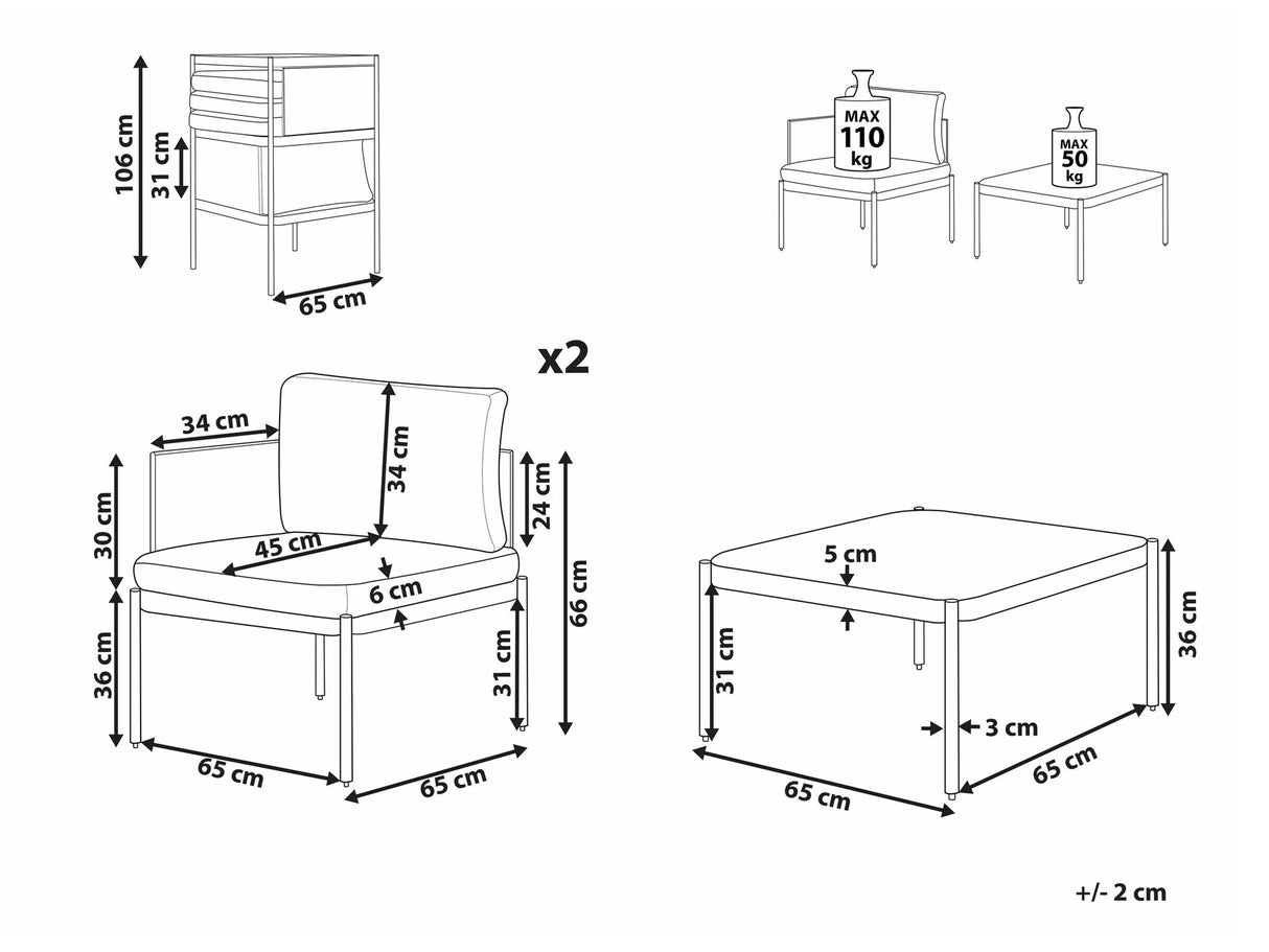 Dārza mēbeļu komplekts 541276