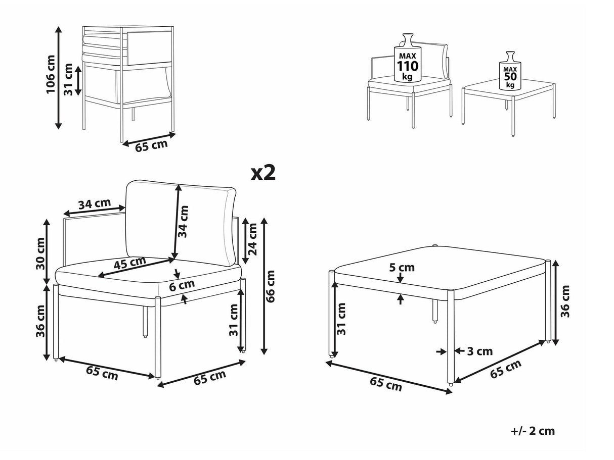 Dārza mēbeļu komplekts 541276