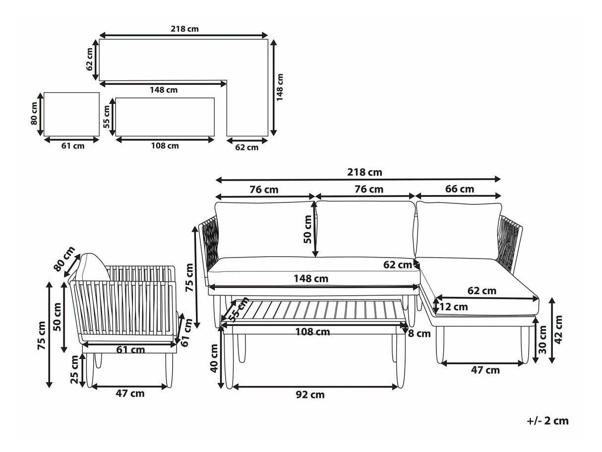 Dārza mēbeļu komplekts 541326