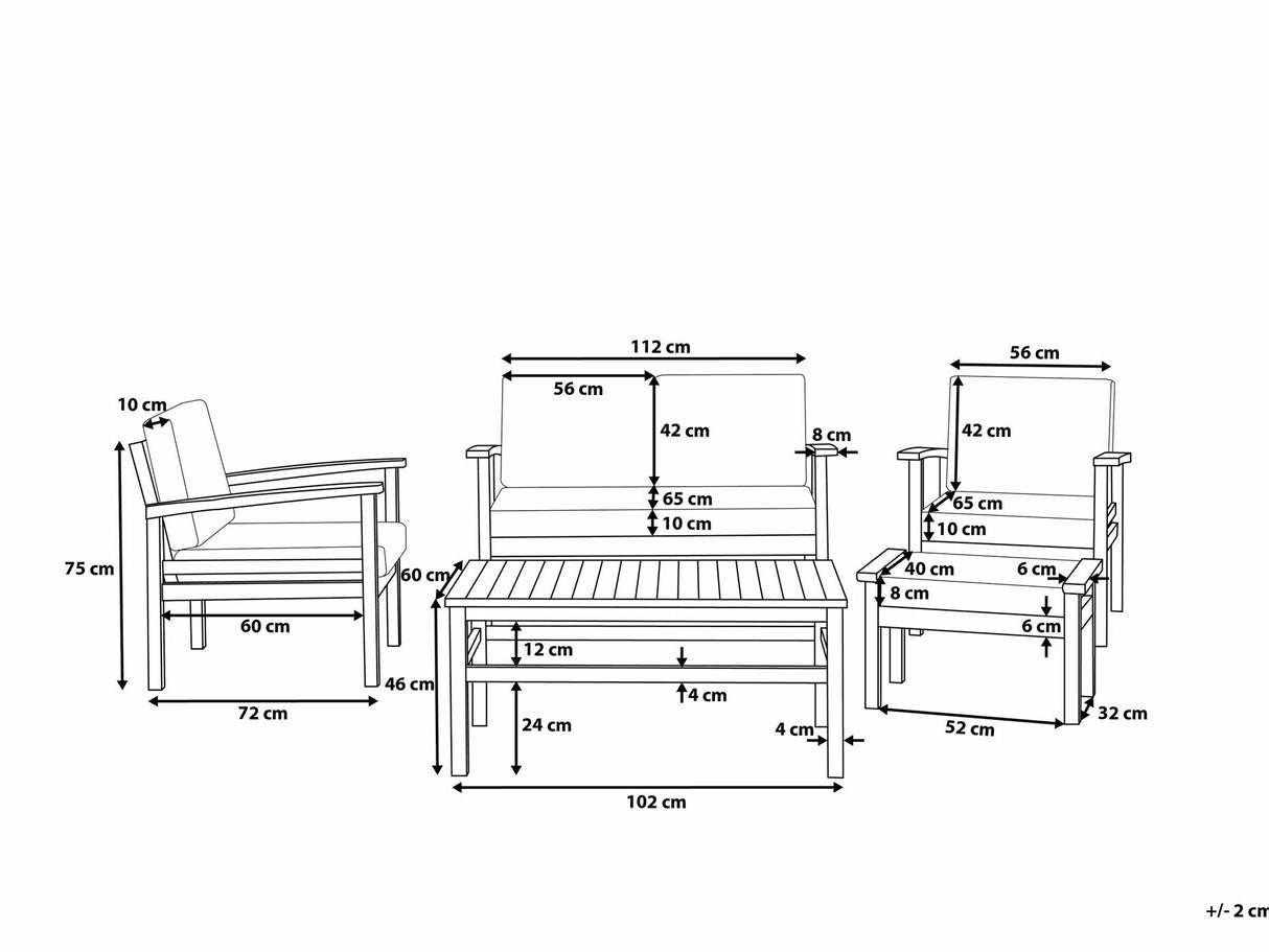 Dārza mēbeļu komplekts 541338