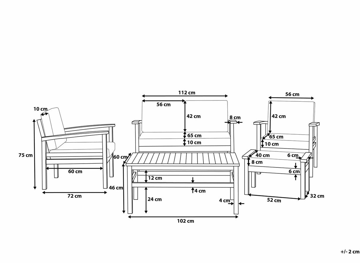 Dārza mēbeļu komplekts 541338
