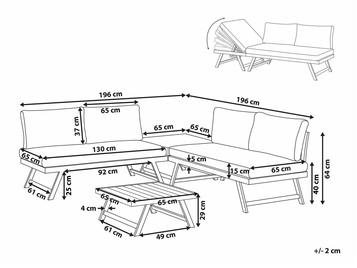 Dārza mēbeļu komplekts 541486