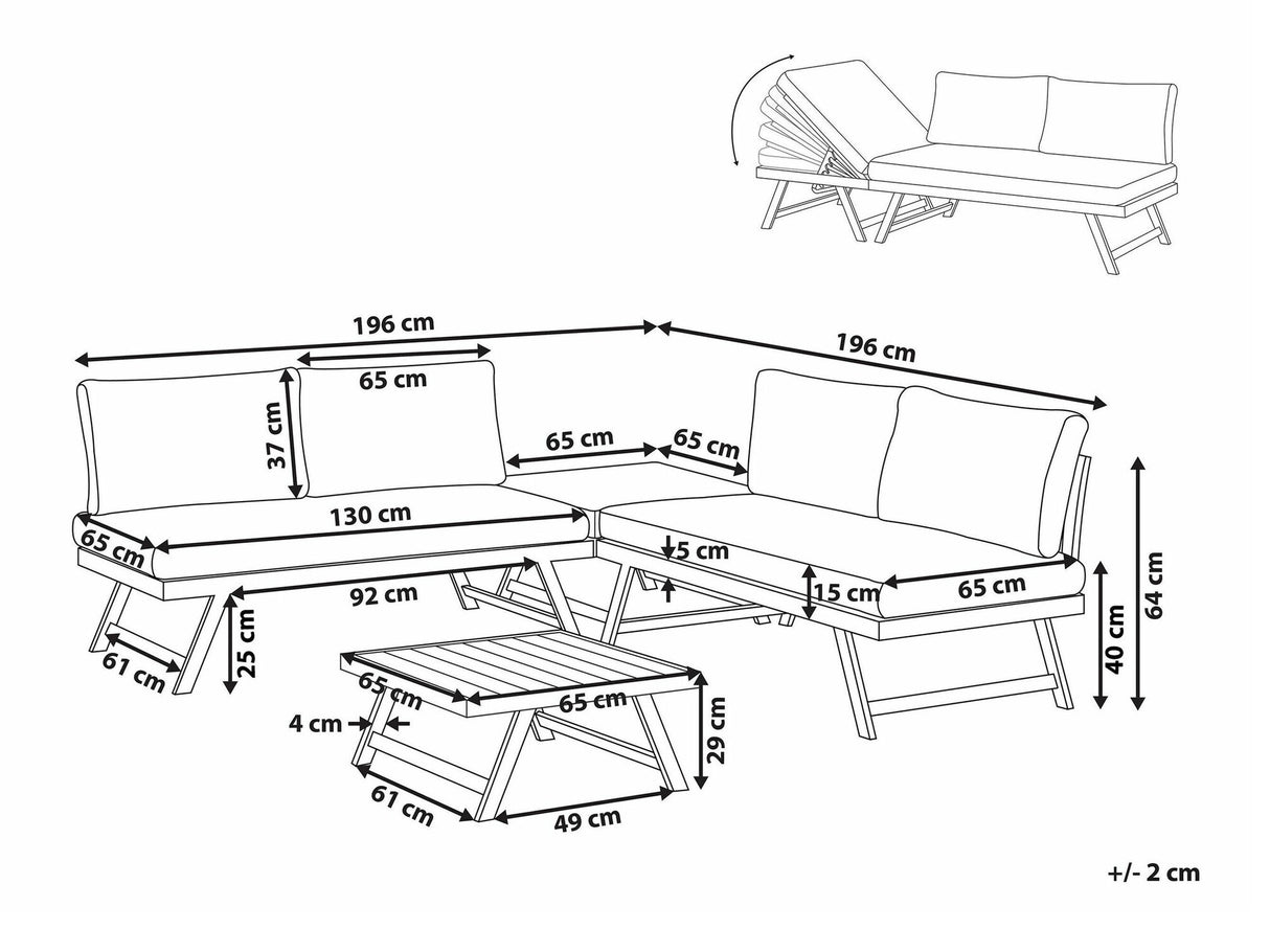 Dārza mēbeļu komplekts 541486