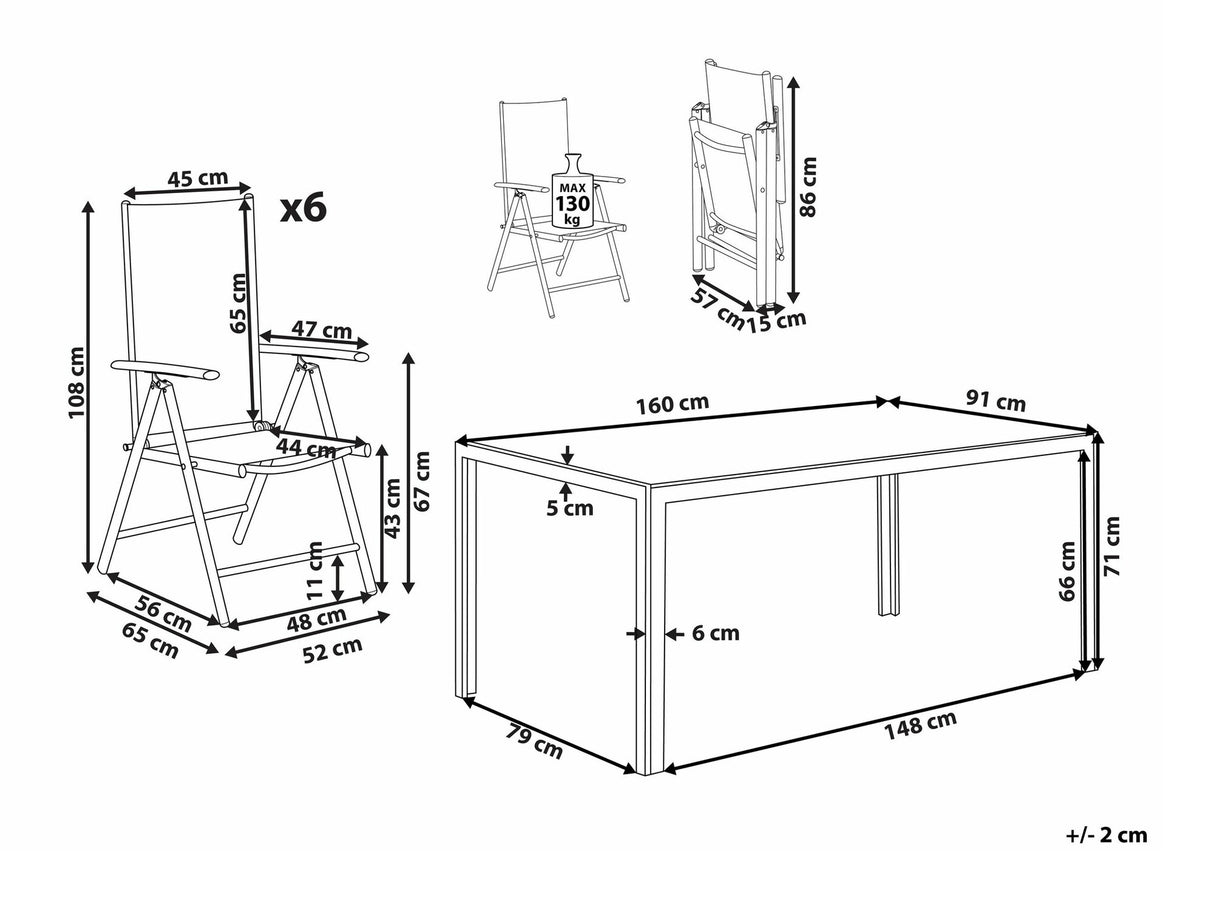 Galds un krēslu komplekts 541949