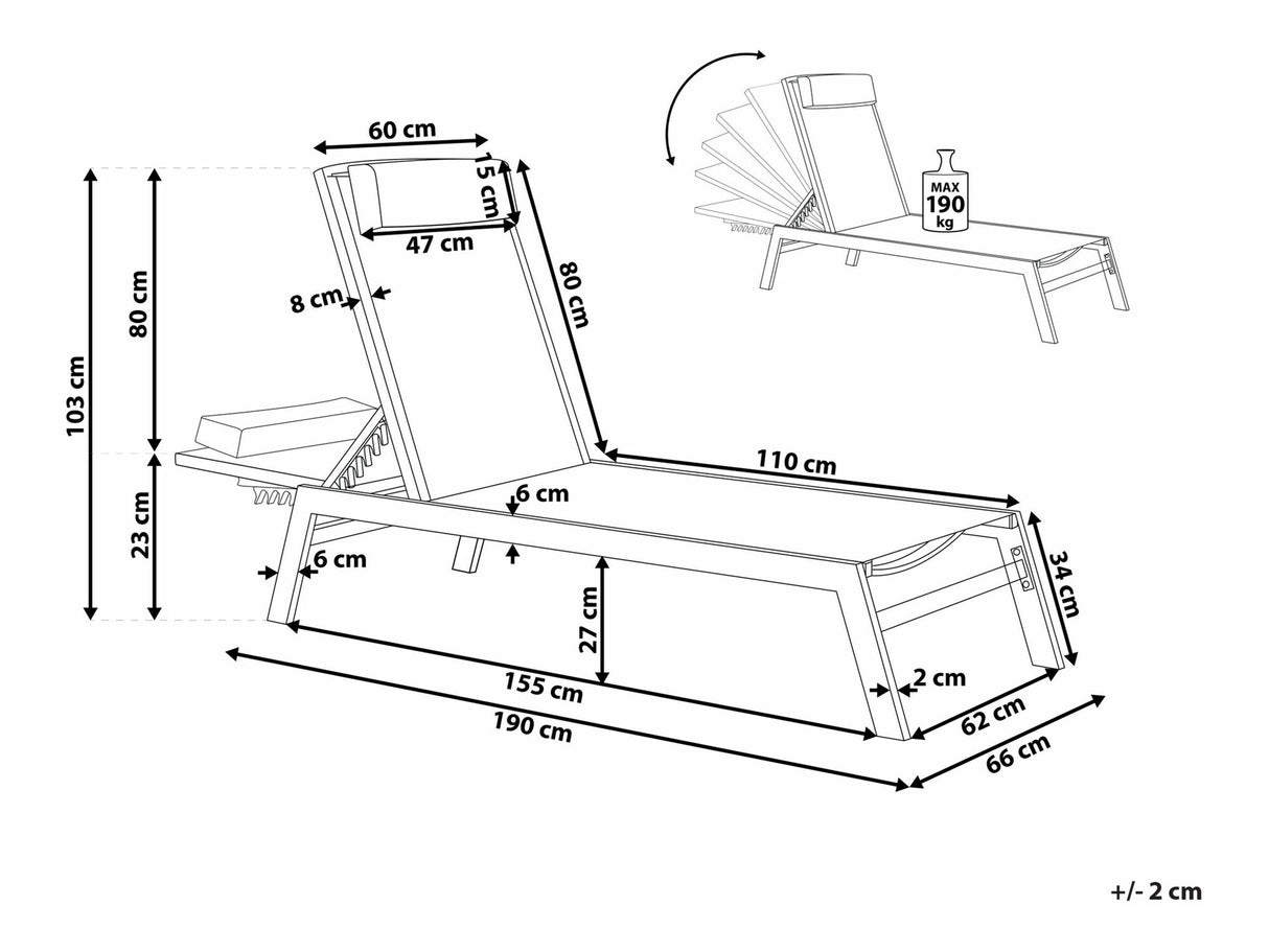 Sauļošanās krēsls 541972