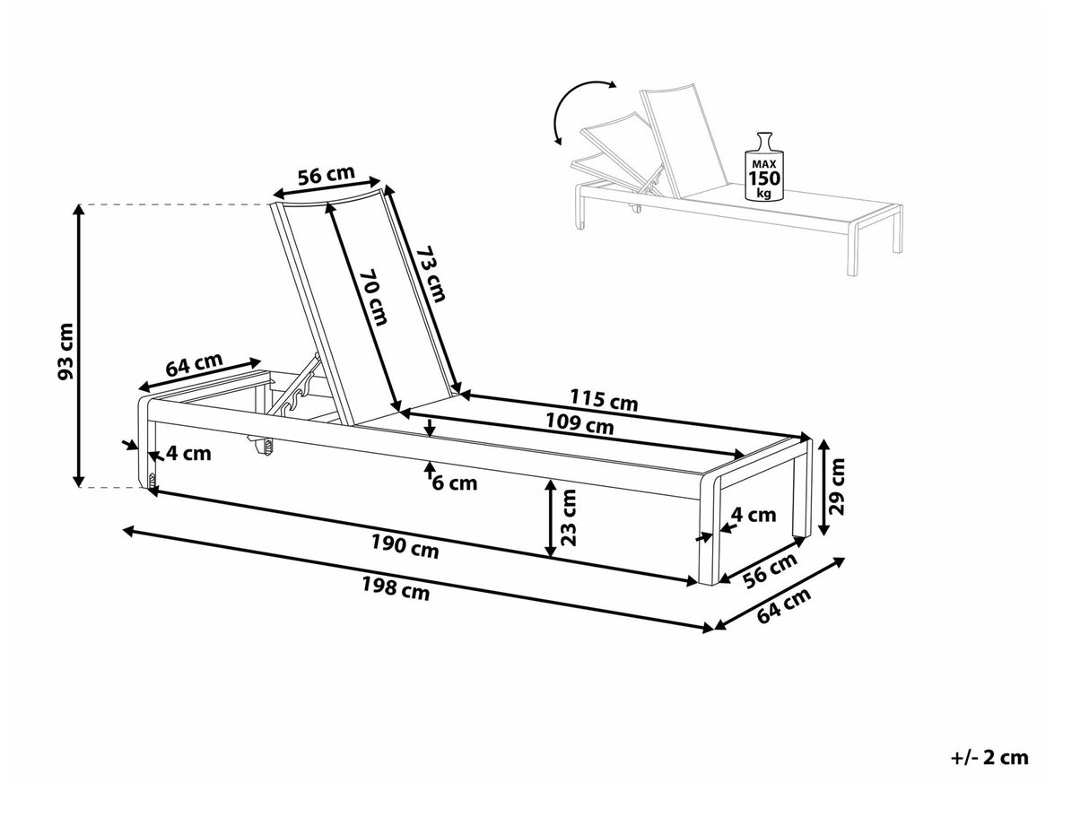 Sauļošanās krēsls 542029