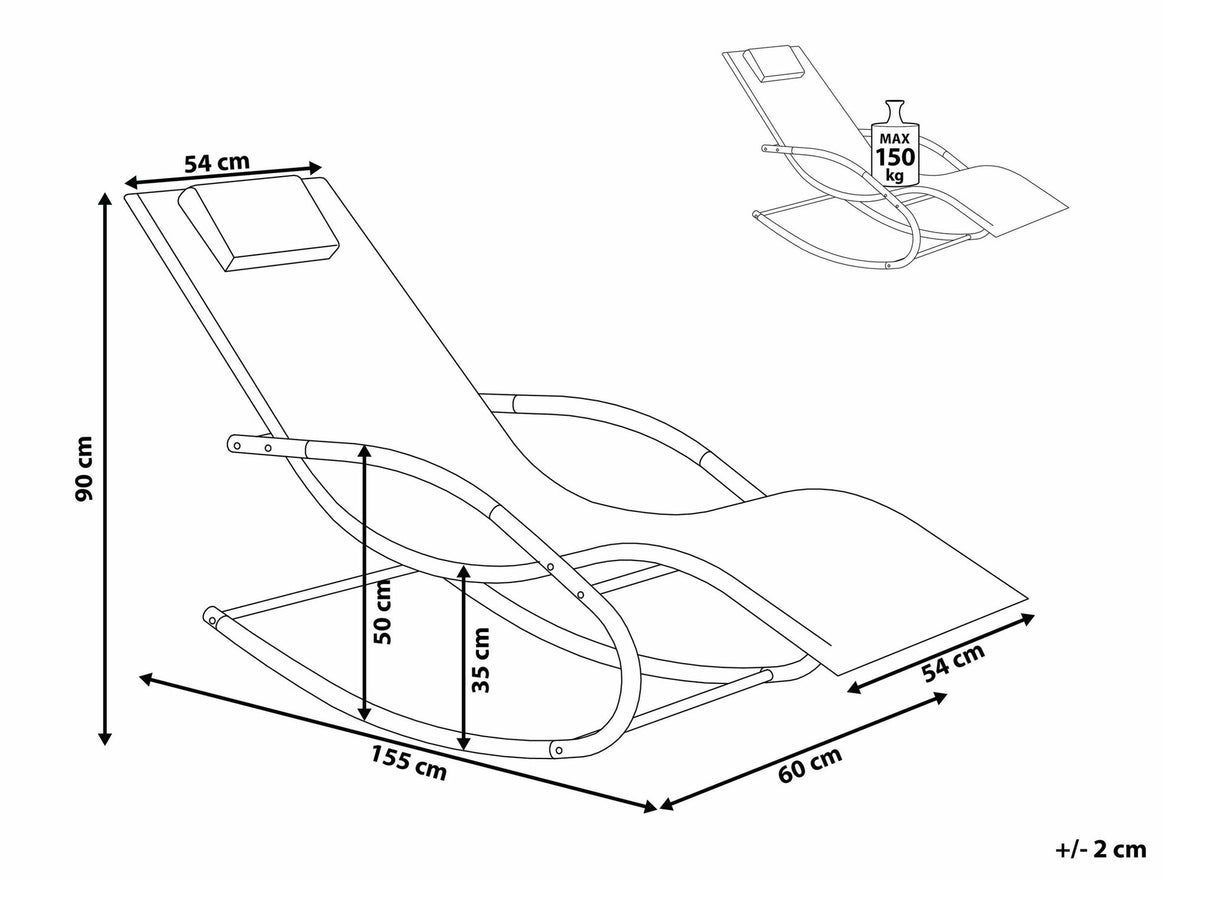Sauļošanās krēsls 542043