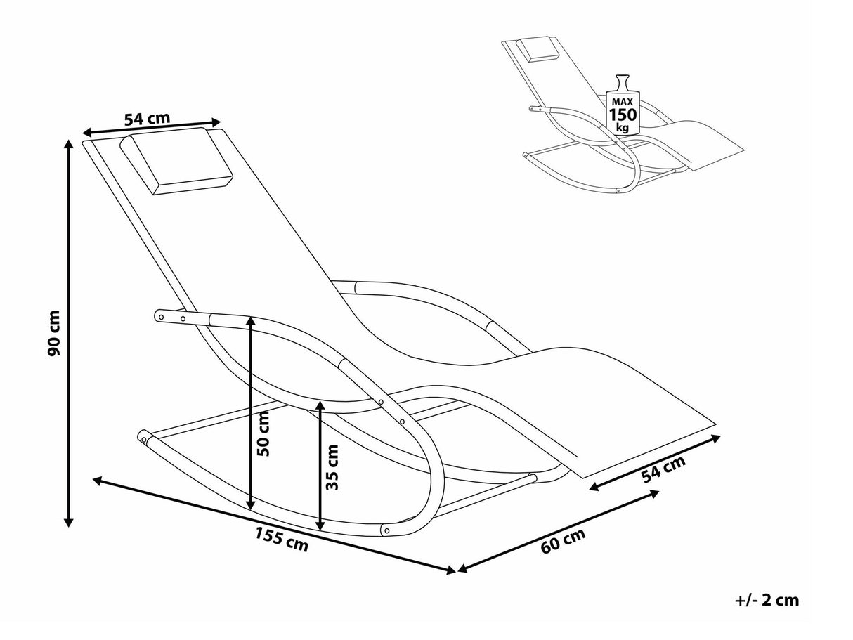 Sauļošanās krēsls 542043