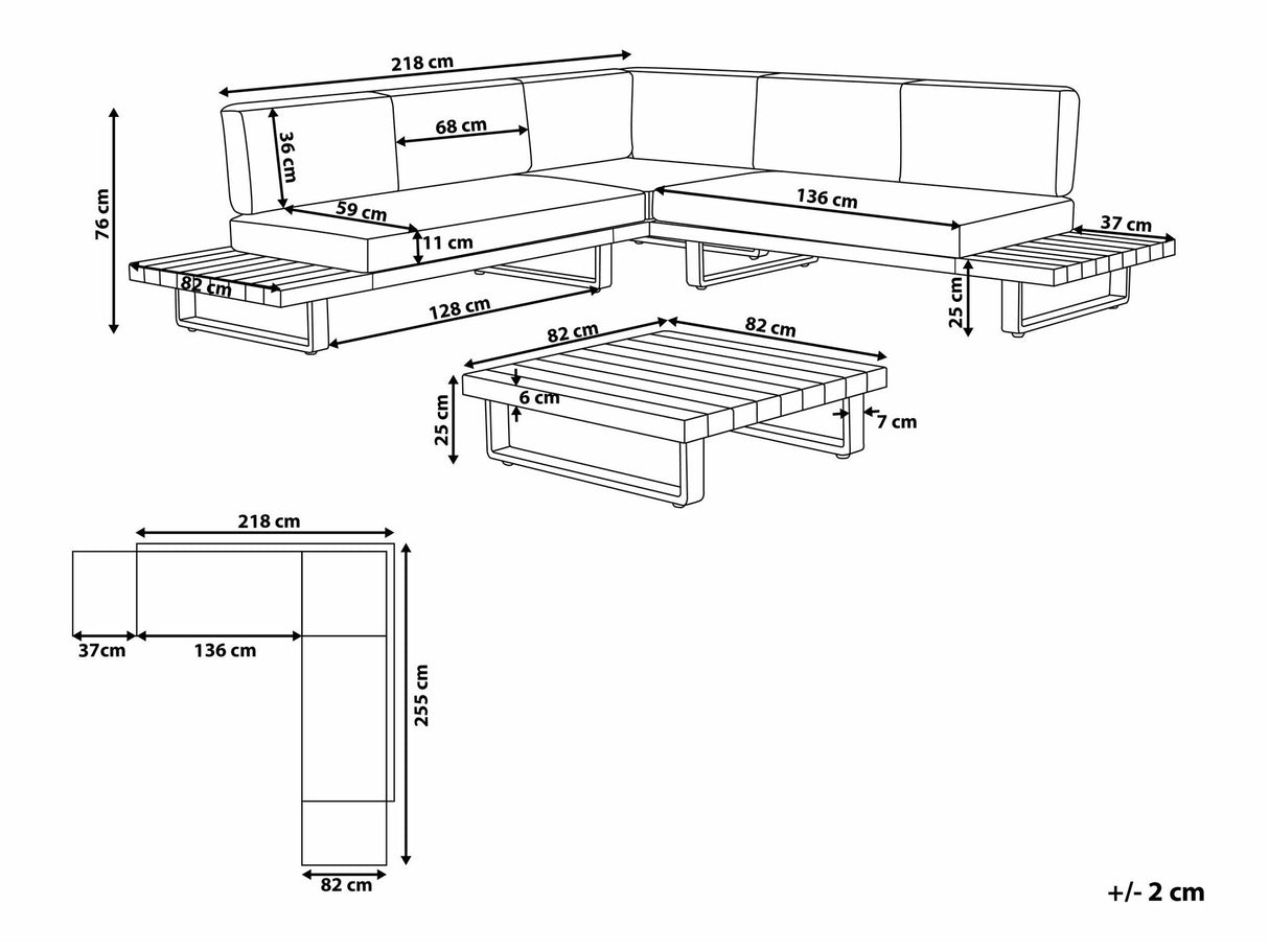Dārza mēbeļu komplekts 542215