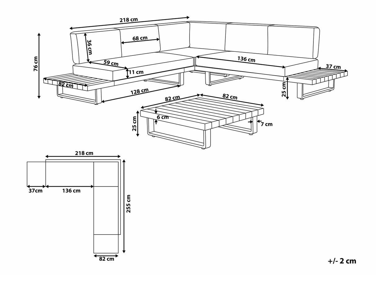 Dārza mēbeļu komplekts 542215