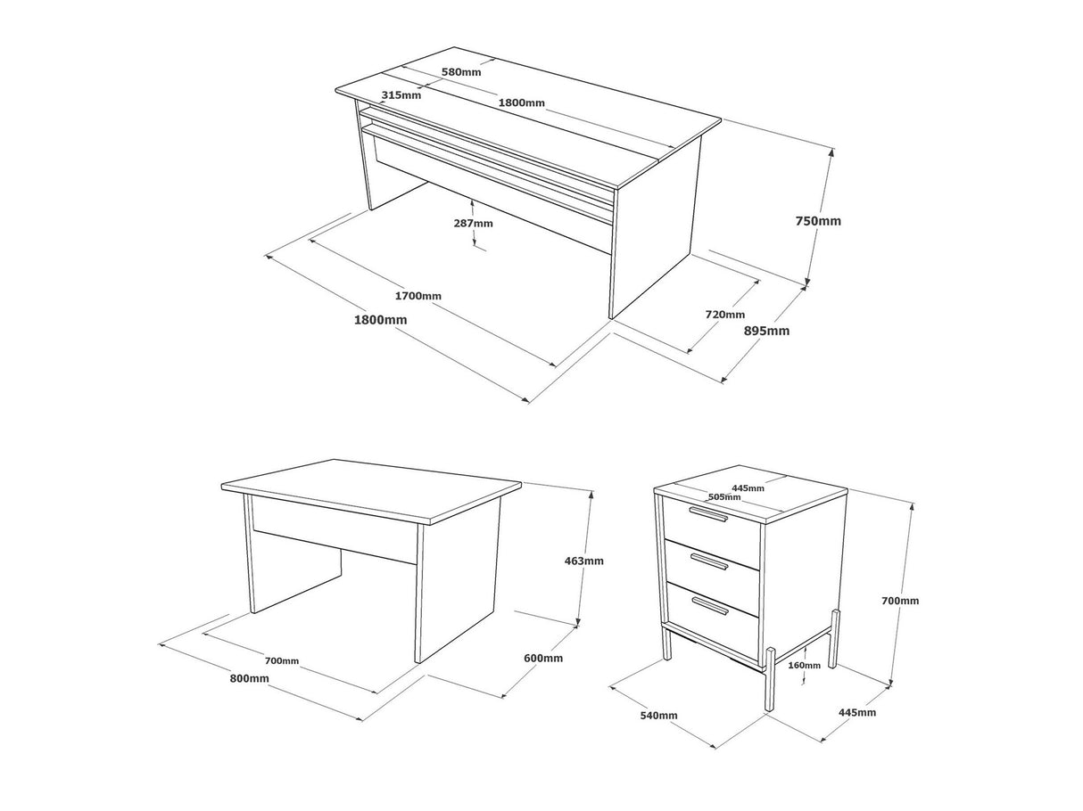 Biroja mēbeļu komplekts 547399