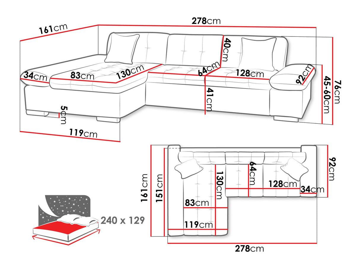 Stūra dīvāns 445957