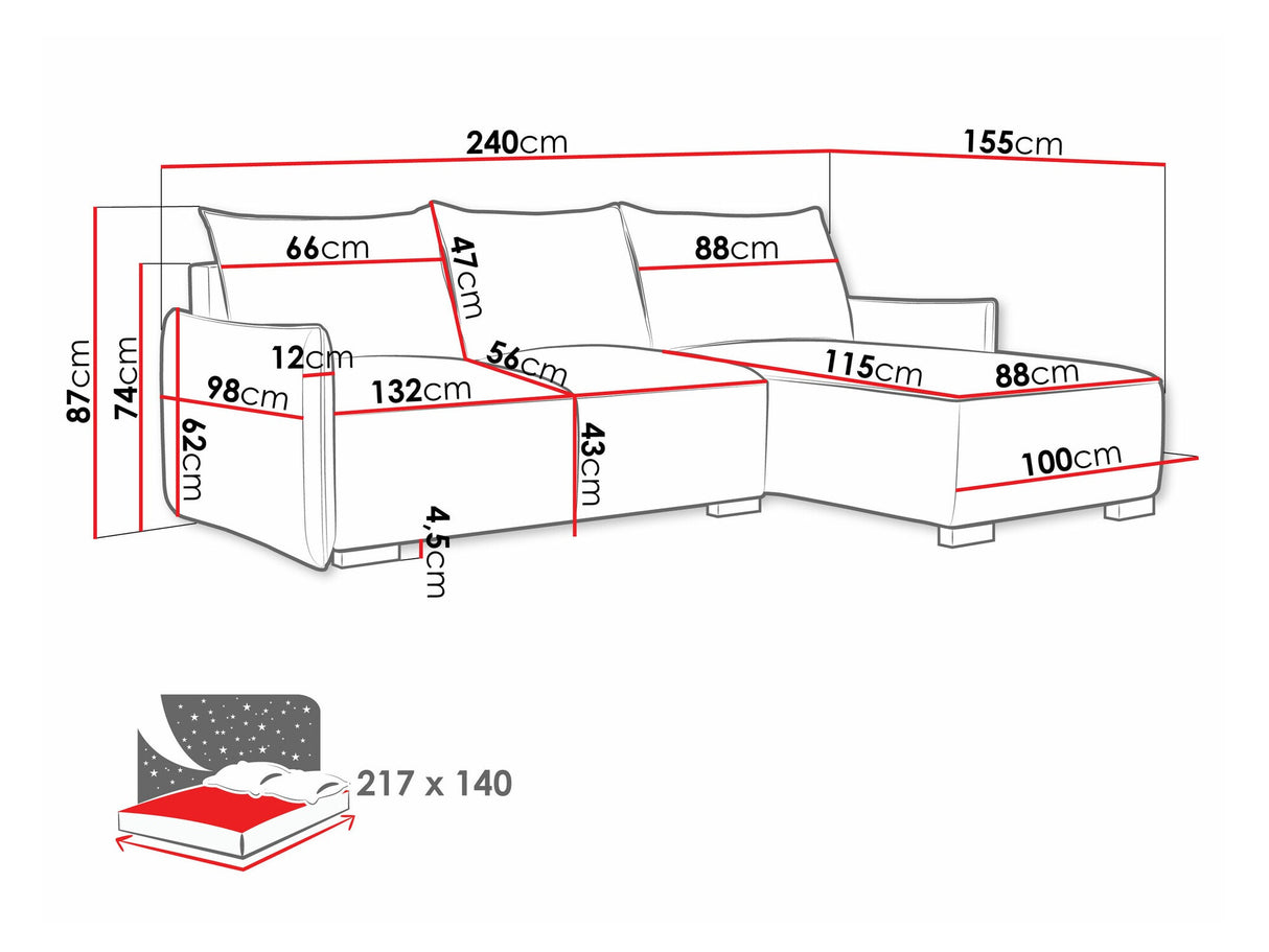 Stūra dīvāns 548973
