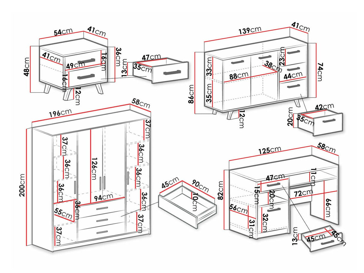 Mēbeļu komplekts 549552