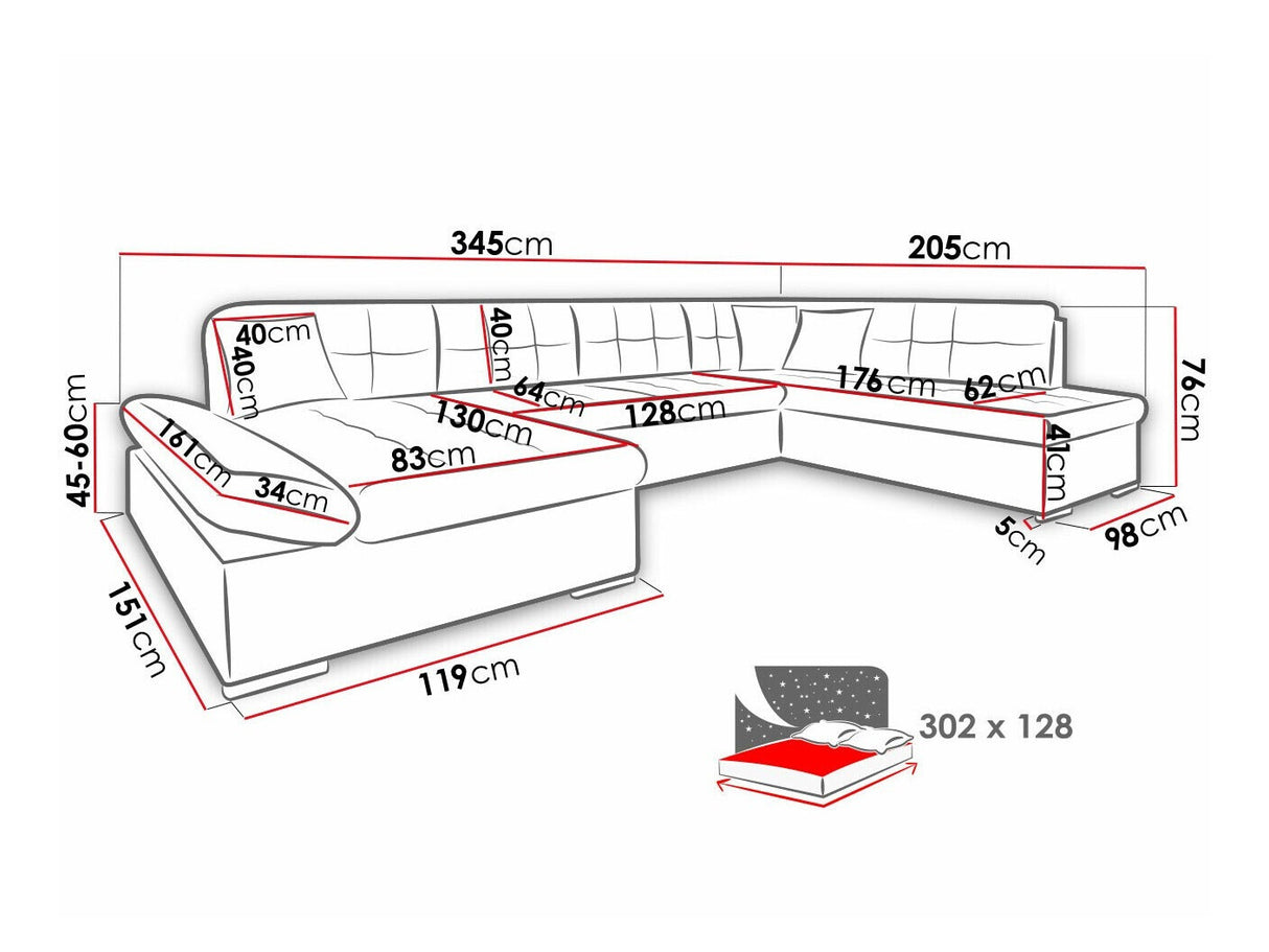 Stūra dīvāns 108122