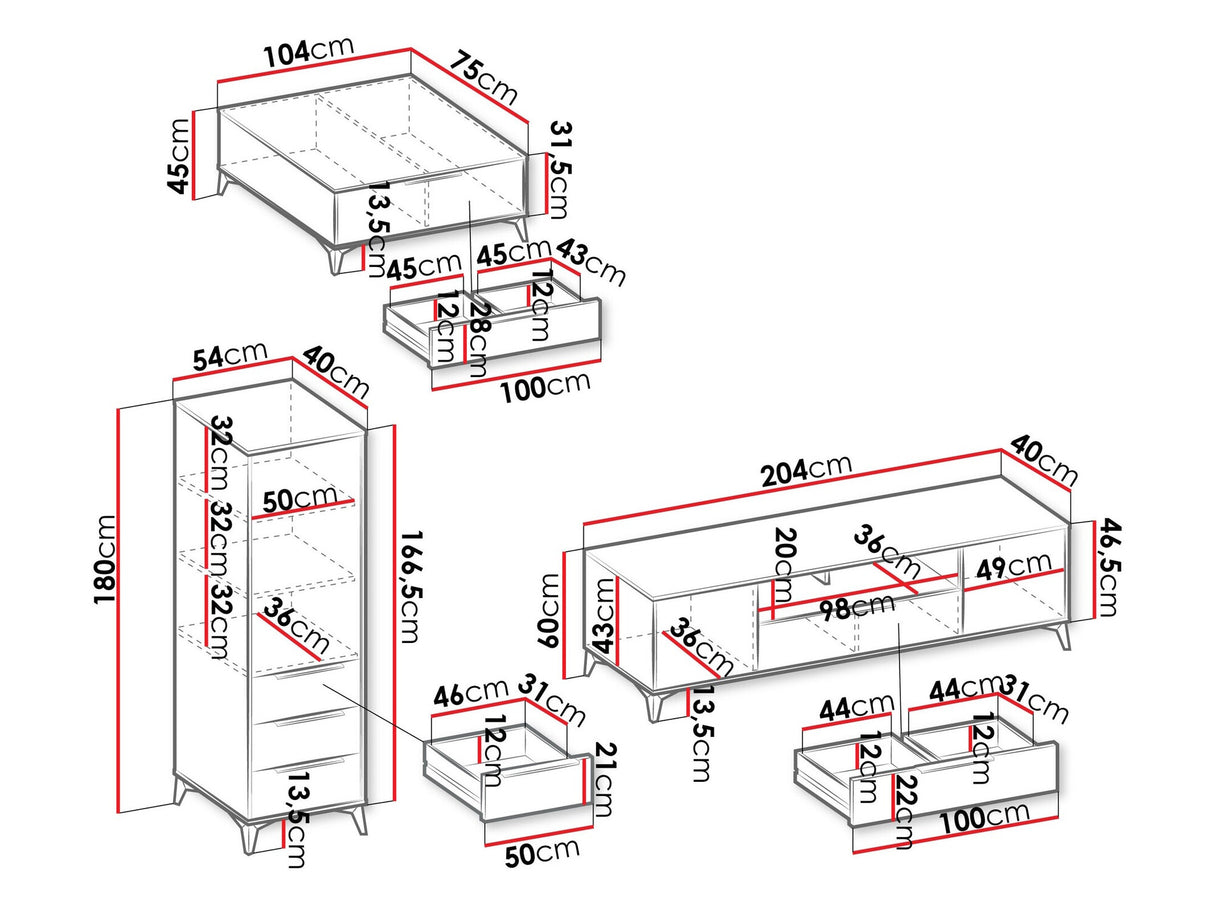 Viesistabas komplekts 547494