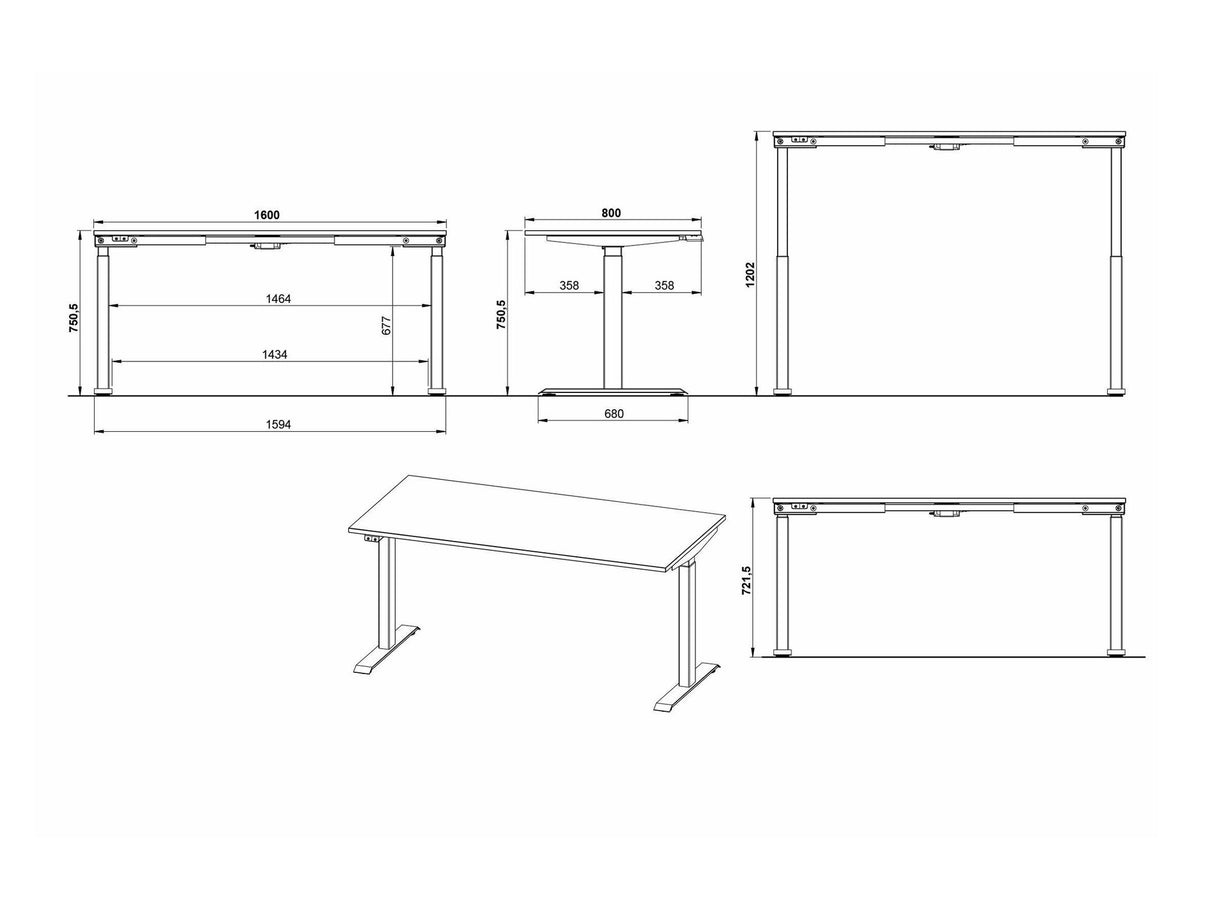 Rakstāmgalds ar regulējamu augstumu 555283