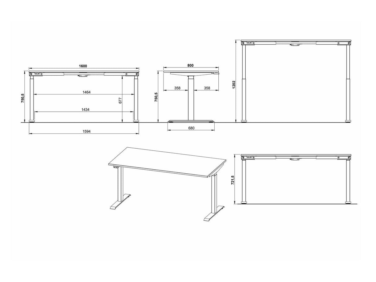 Rakstāmgalds ar regulējamu augstumu 555283