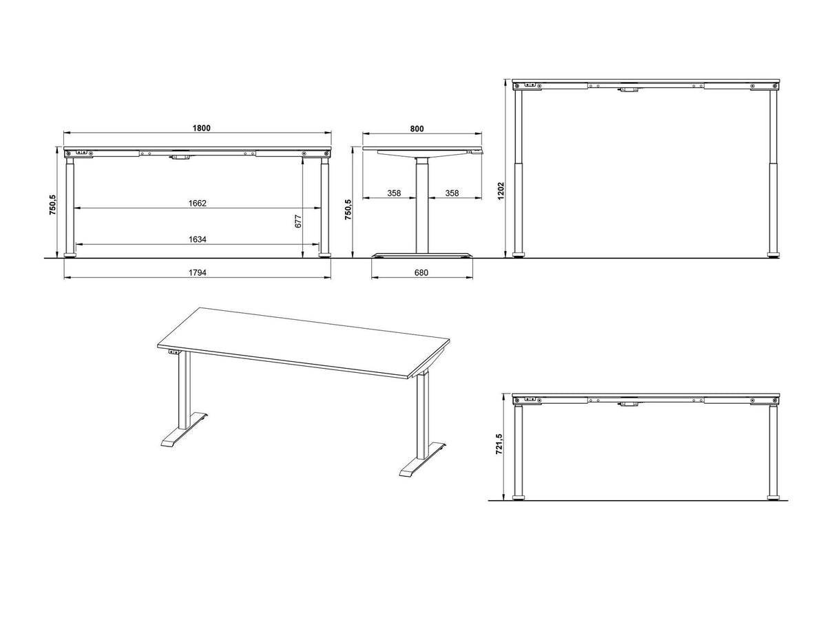 Rakstāmgalds ar regulējamu augstumu 555290