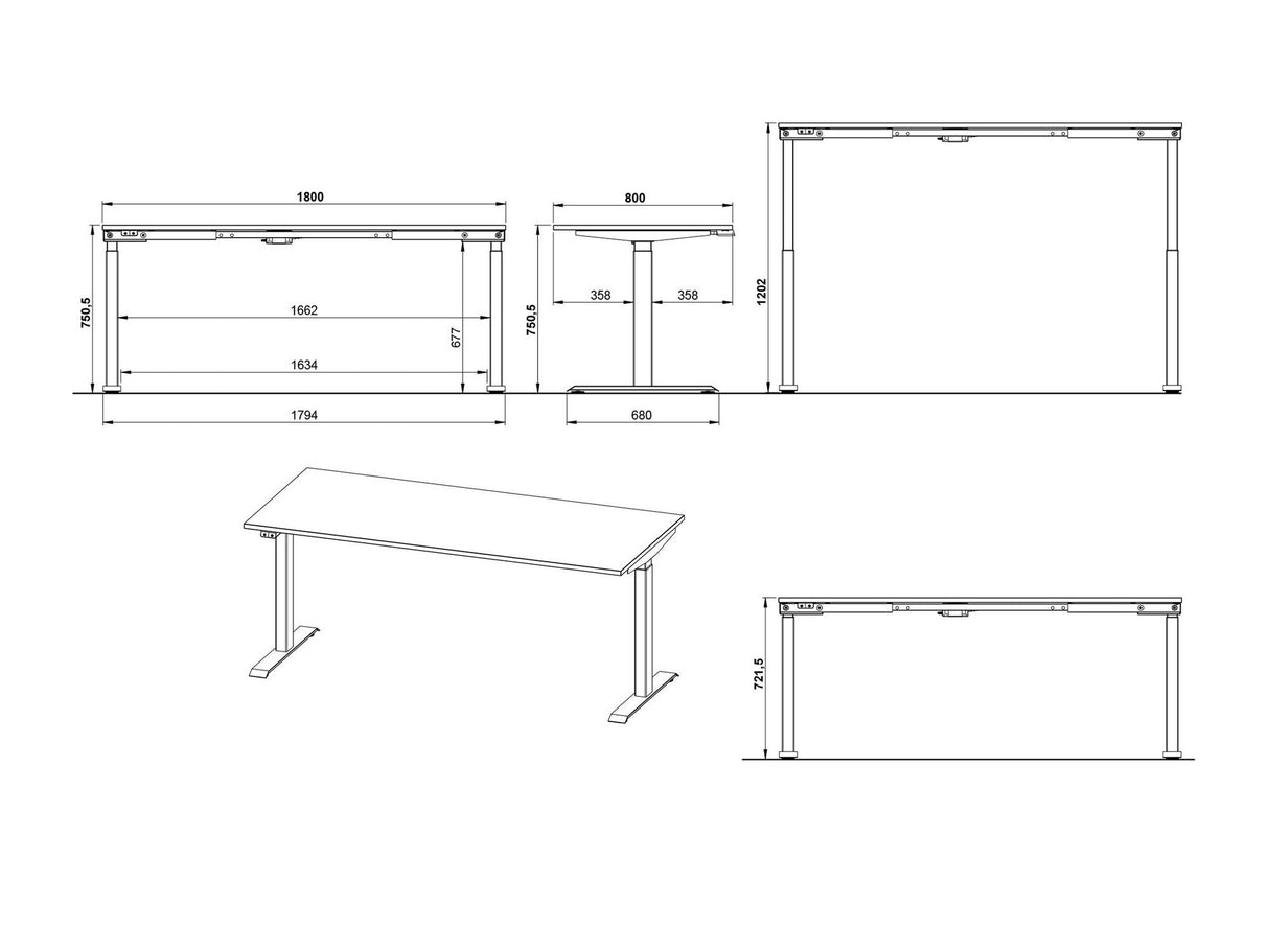 Rakstāmgalds ar regulējamu augstumu 555290
